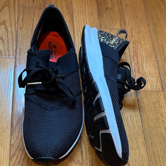 New Balance Black and Leopard slip-on Women's Sneakers, 8 - Picture 12 of 13